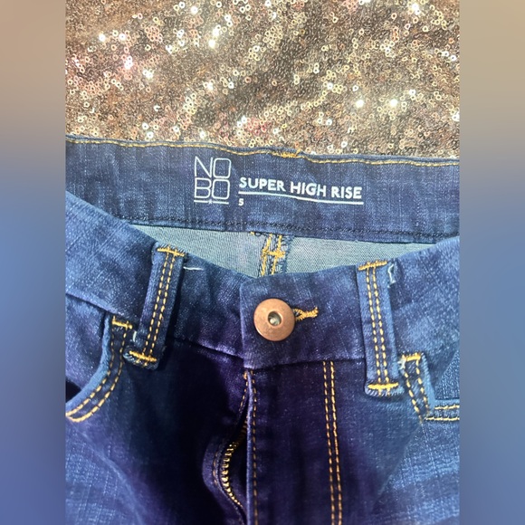 Juniors as 5 super high rise dark wash denim jeans - Picture 3 of 5